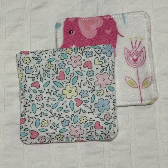 Reusable Facial Pads 100% Cotton Cute Prints Sustainable Eco Friendly Pick Ten - Picture 5 of 5